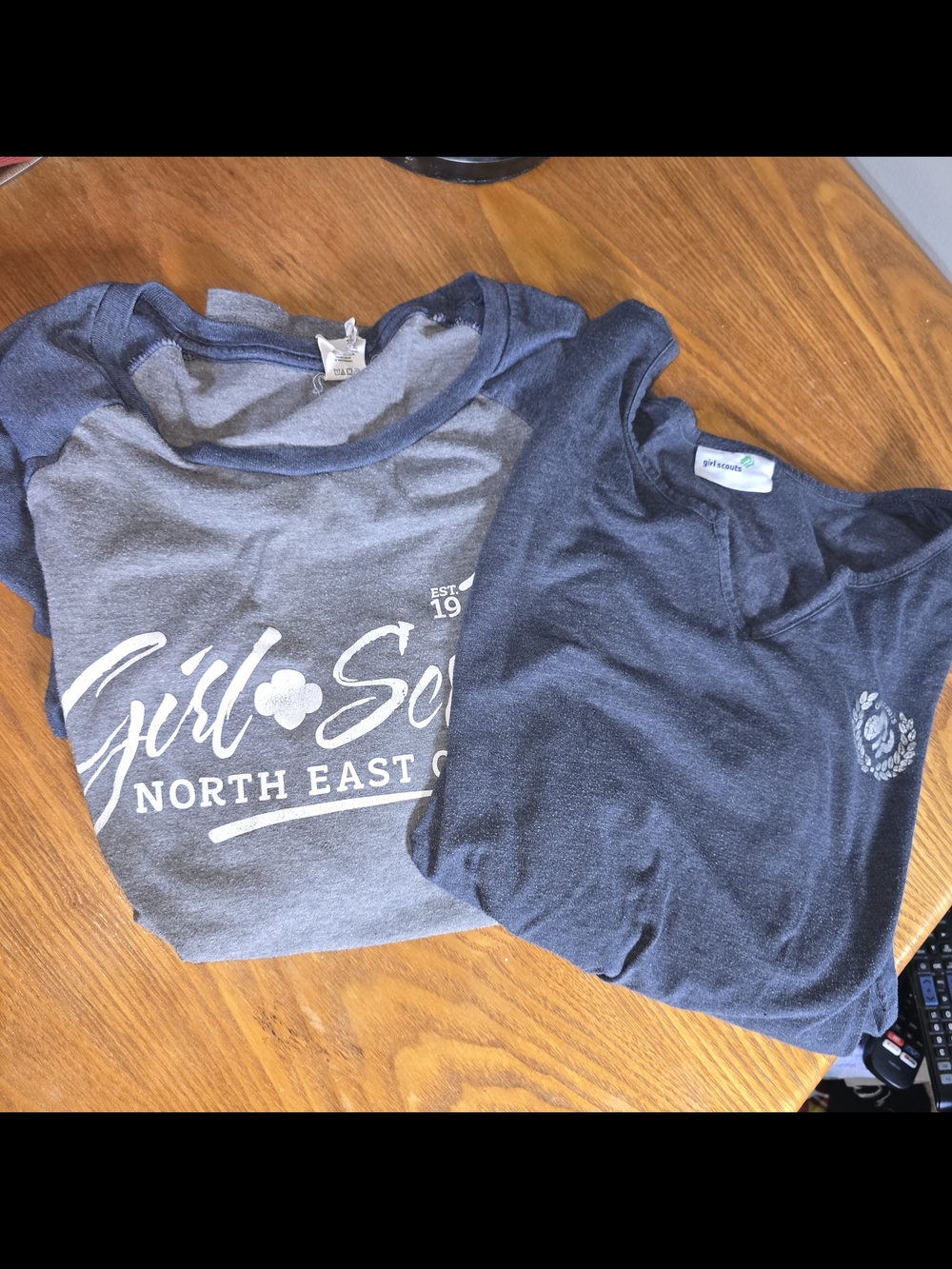 Womens' Navy & Heather Gray Girl Scout Tops - GSNEO
